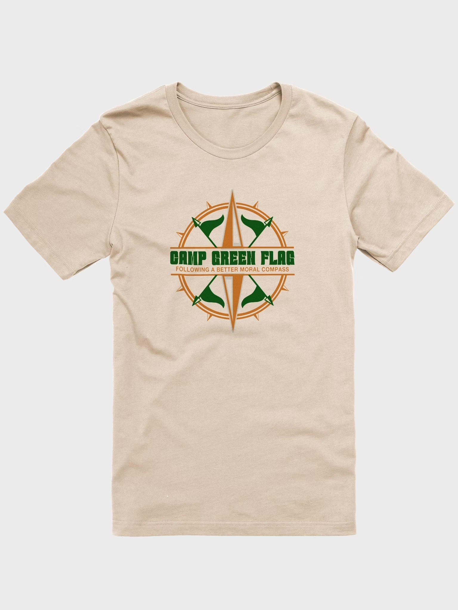 Camp Green Flag Compass Unisex Tee