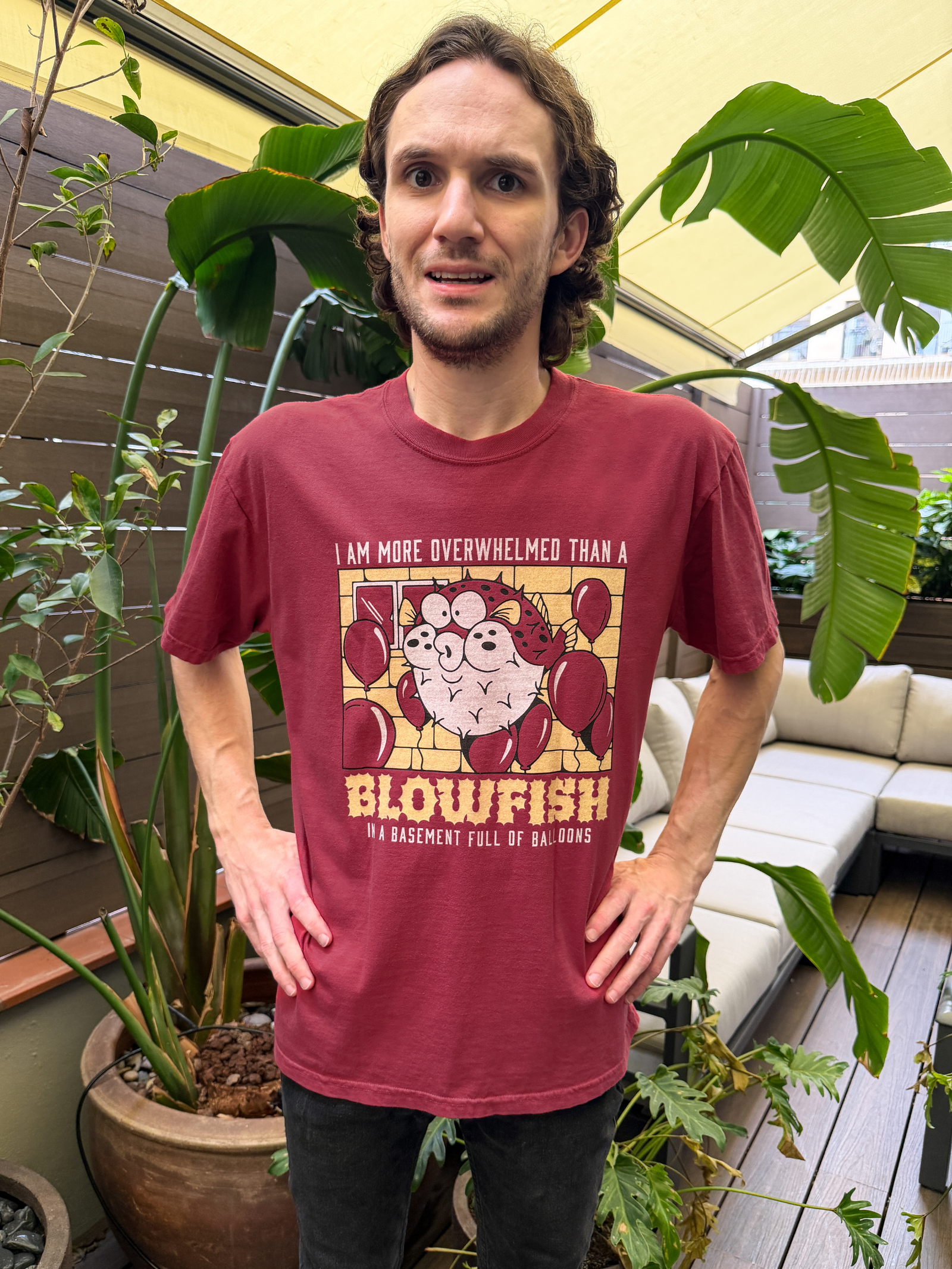 Overwhelmed Blowfish Unisex Tee